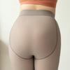 Women Thin Fleece Lined Tights Large Size Faux Translucent High Waist Pantyhose