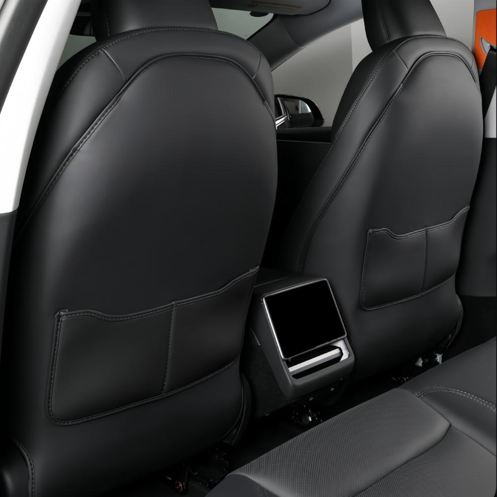 Upgrade Leather Seat Protector For Tesla Model Y/3/S/X Back Seat Cover Kids Kick Mats Waterproof Pet Protect Covers 2PCS