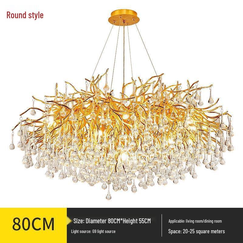 Modern Luxury Crystal Branch Chandelier for Bedroom & Living Room
