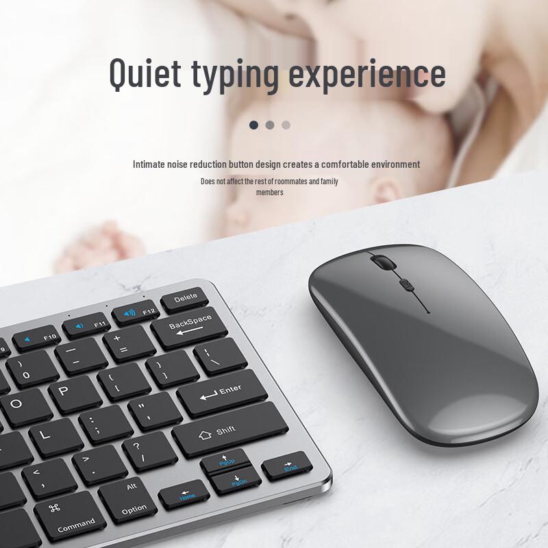 Combo de Teclado Silencioso Bluetooth RGB OLOEY y Ratón Vertical