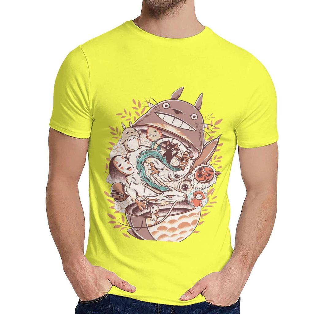 Pure Cotton Ramen Horor Hayao Miyazaki Japanese Anime T Shirt Unisex Unique Design Soft Cotton Fashion