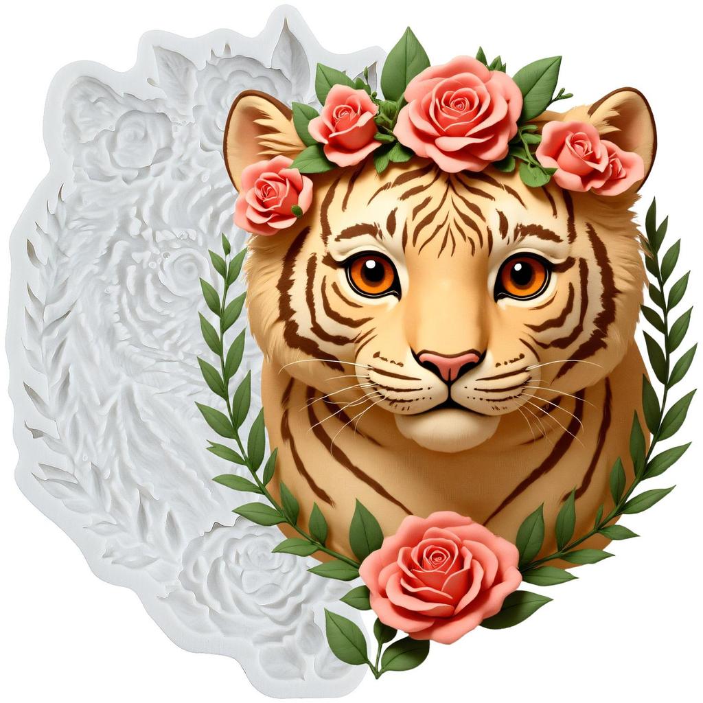 Tiger Silicone Molds Tiger Fondant Mold Cake Decorating Tools Cupcake Topper Candy Resin Clay Chocolate Gumpaste Mold