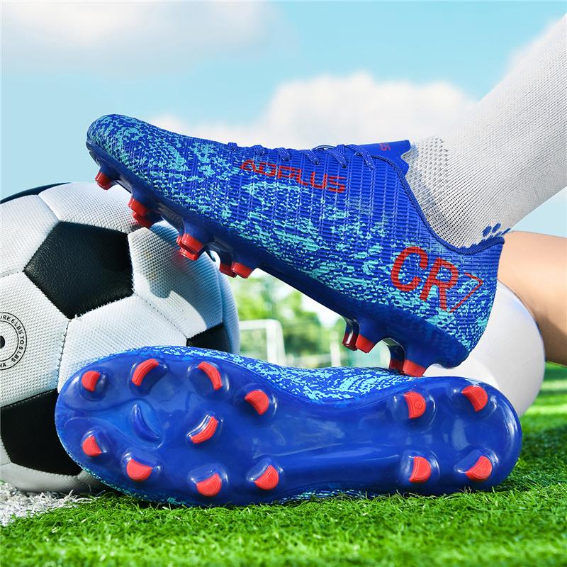Fashion Men's Soccer Sneakers Unisex Professional Long Spikes Football Cleats Men Lightweight Futsal Shoes Trainers Men