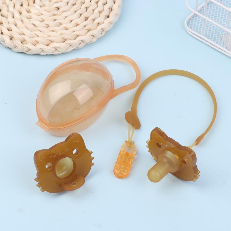 Silicone Pacifier Baby Pacifier Nipple Newborn Dummy Infant Round Nipple Soother Pacifier Teething Toys With Storage Box