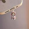 2D Acrylic Flat Cat Dust Plug For Iphone Lightning Connector And Type-C Oval Connector Dust Plug Pendant Hanging Decoration