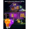 LED A19 Orange Light Bulbs, 9W (60W Equivalent), E26 Base LED Orange Bulb, Non-Dimmable, Halloween Decoration, Party Decoration, Porch, Front Door,