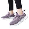 Women Sneakers Lace Up Breathable Mesh Fleece Lined Outdoor Casual Walking Shoes Lightweight Wear-Resistant Platform Shoes