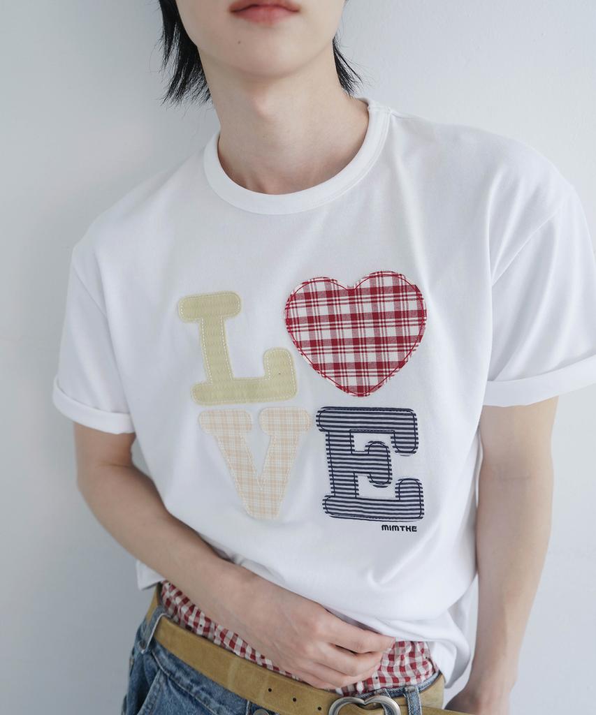 Mimdeowodeulobeu Hello World Patchwork Love T-Shirt_White