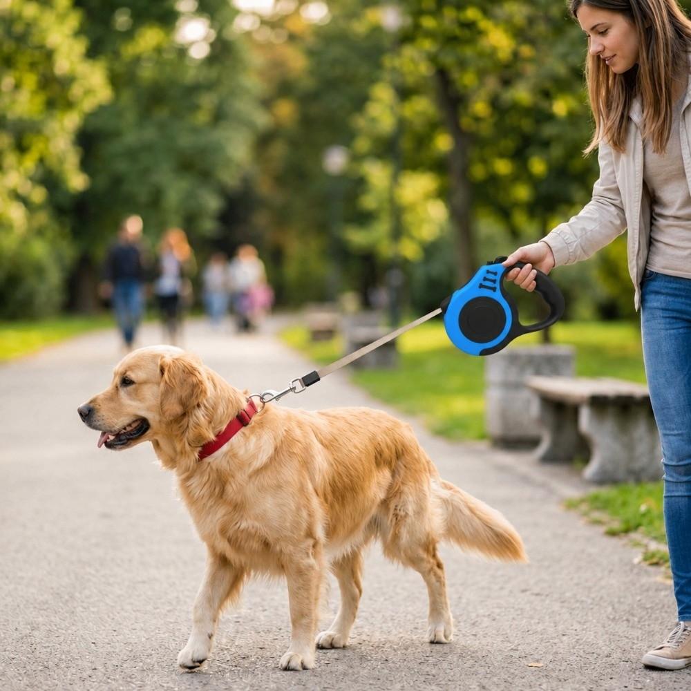 5M Multi Colors Retractable Dog Leash Nylon Strap Cat Leash Pet Walking Leash Daily Walking