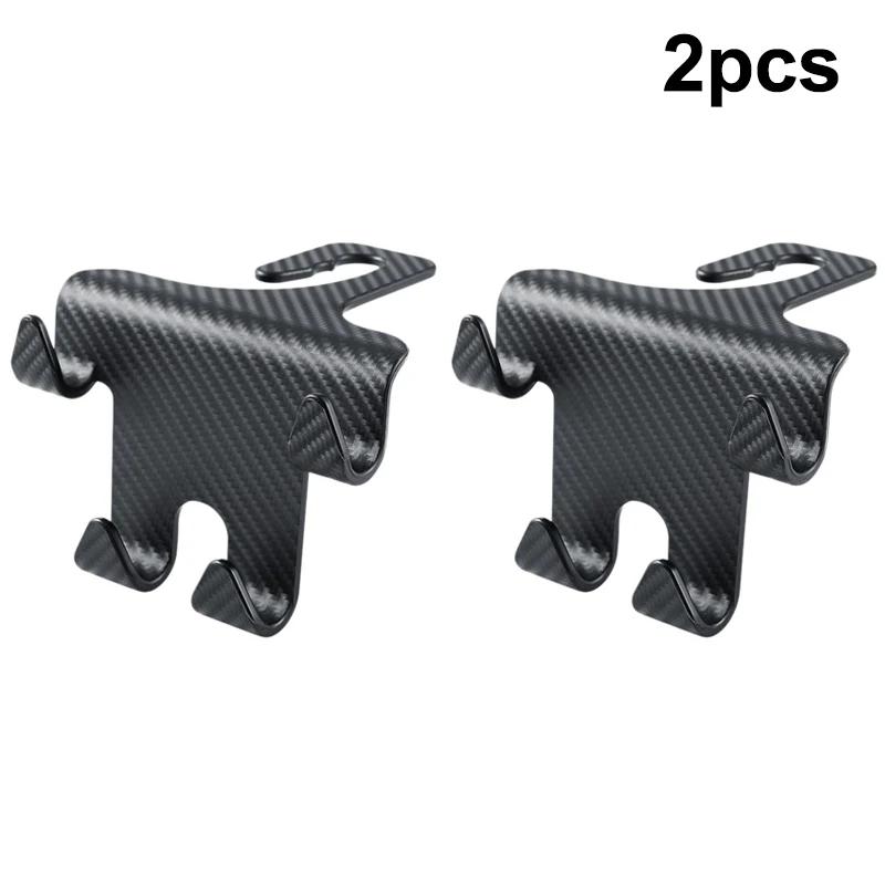 1/2Pcs Car Seat Headrest Hook Hanger Storage Organizer Universal For Handbag Purse Coat Fit Universal Vehicle Plastic