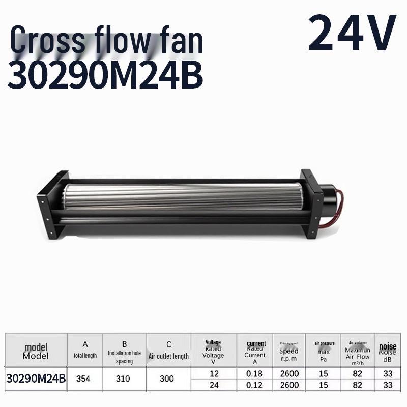 30 Querstromlüfter DC12V/24V Aufzugstrommel Variable Drehzahl Luftschleierlüfter mit reinem Kupfer