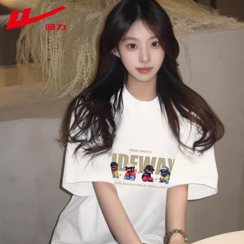 Warrior Women's Round Neck Pure Cotton Summer T-Shirt with Cartoon Print