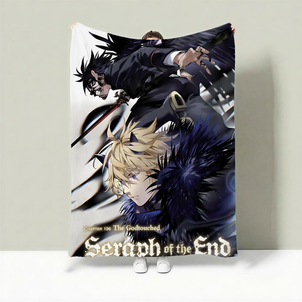 

Anime S-Seraph of the End Throw Lightweight 240g Flannel Blanket Soft Skin-friendly for Summer Cooling 75cmx90cm
