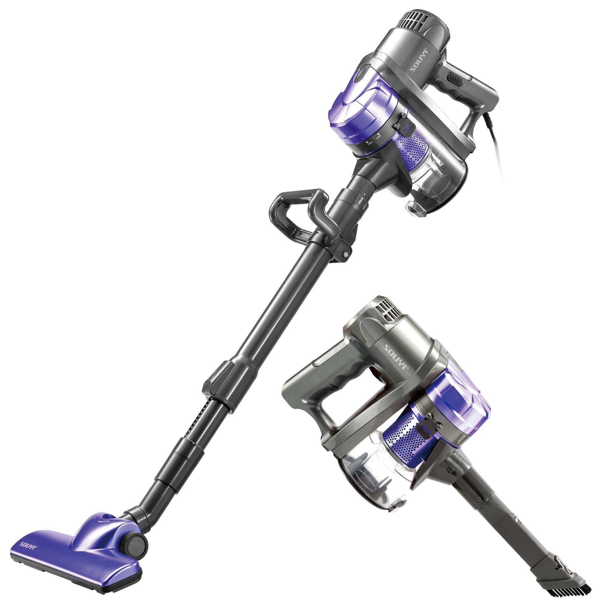 

SOUYI Cyclone Vacuum Cleaner 2in1 Brush Lightweight [Handy/Stick] (фіолетовий) SY-0541 фіолетовий