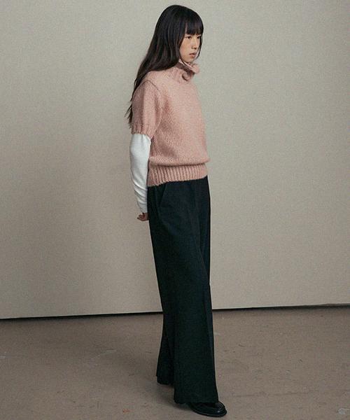 Lingseoul Bootscut Banding Pants-Black