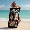 Proof Beach Towel with Gorillaz Band Pattern - Soft,absorbent,quick-drying,machine Washable - Perfect for Swimming,camping,bathing