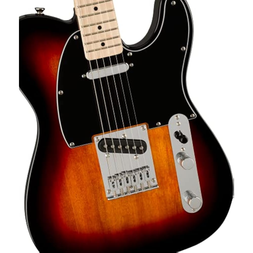 Squier by Fender Electric Guitar Affinity Series™ Telecaster®, Maple Fingerboard, Black Pickguard...