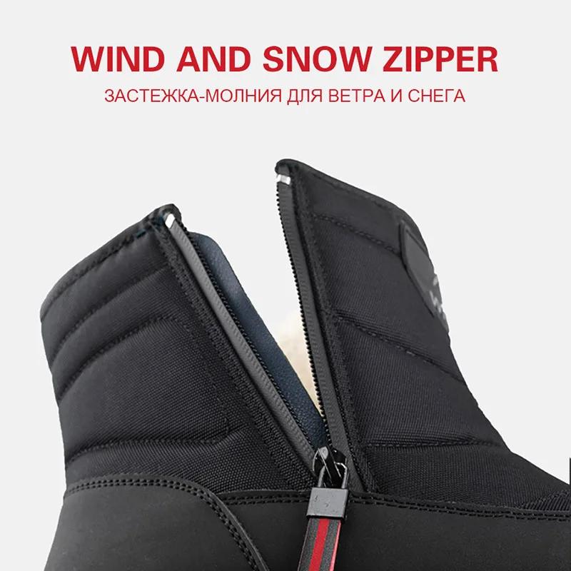 Fashion New Men Winter Snow Boots Male Fur Ankle Boots Men Shoes Warm Plush Men Outdoor Work Shoes Waterproof Winter Boots Plus Size 47