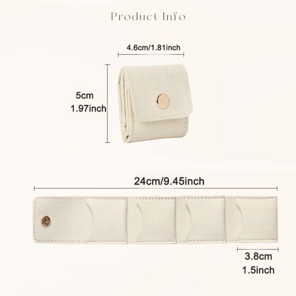 Mini Velvet Jewelry Display Bag Flip Cover Storage Case Foldable Necklace Ring Packing Bag  Travel