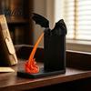 Einzigartige Home-Office-Accessoires Drachenflamme Buchnische Dekoration, 3D-gedruckte feueratmende Figur, Leuchtet im Dunkeln Funktionelle Kunst für Regale Das Dunkle Ornament,