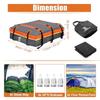 1000D PVC Wasserdichte Autodachgepäcktasche Dachgepäckträgertasche Gepäckträger für Autos mit oder ohne Dachgepäckträger Anti-Rutsch-Matte 6 Türen
