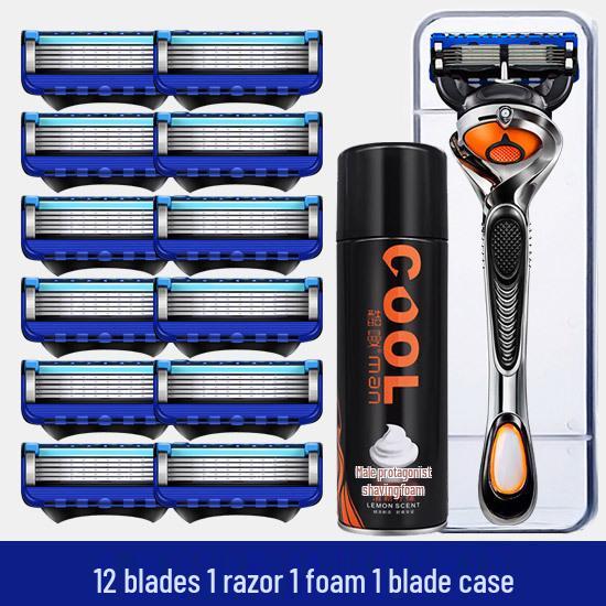 High-Quality Five-Layer Blade Men's Manual Razor - Universal Fit Gillette Head