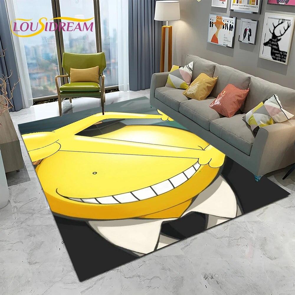 Cartoon Assassination Classroom Anime Carpet Rug for Home Living Room Bedroom Sofa Doormat Decor,kid Area Rug Non-slip Floor Mat
