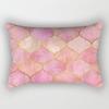 Ins Pink Geometric Waist Pillow Case Car Sofa Pillow Cushion Cover Pillow Case Pillow Case Pillow Case