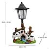 Garden Statue, Animal Sculpture, Resin Figure, Flower Pot with Innovative Solar Lighting,