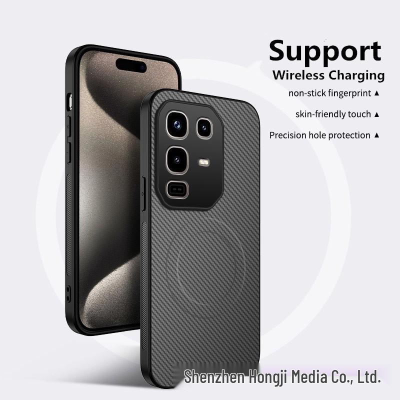Transsion Note50S Carbon Fiber Magnetic Case for Camon 40 - Full Coverage Anti-Drop HOT60 Protective Cover