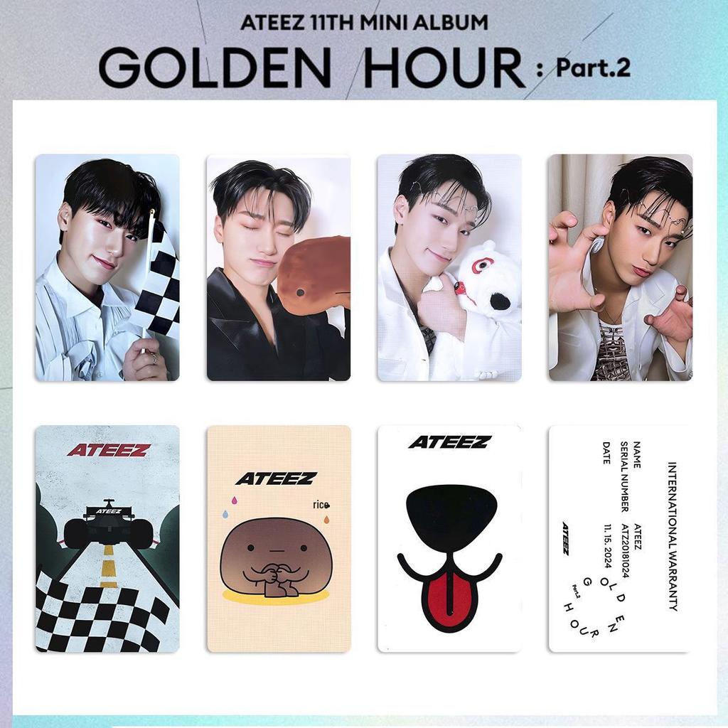 ATEEZ The Golden Hour Teil 2: Spezial-Merchandise-Fotokarten-Album mit zufälliger Karte