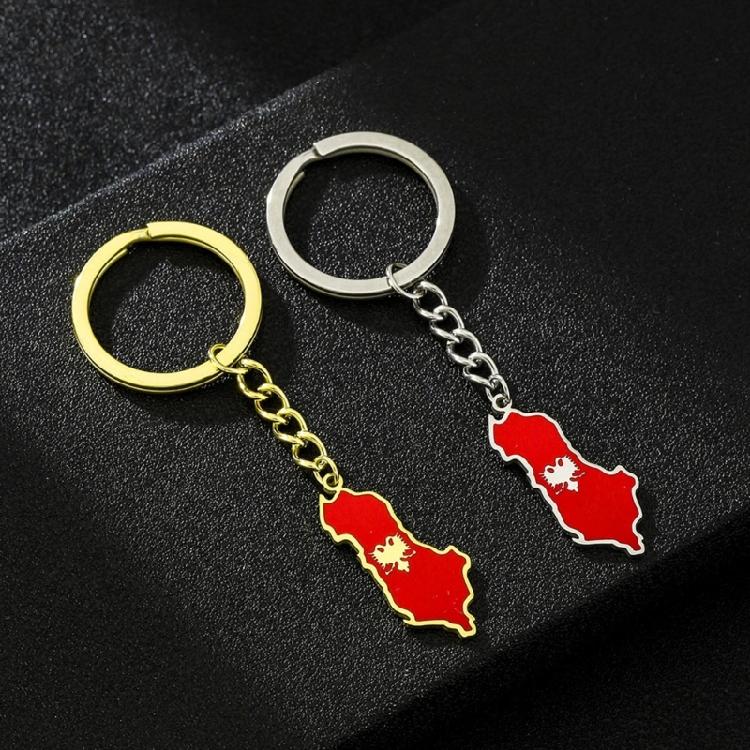Versatile Keychain Albania Eagle Map Flag Key Chain Ethnic Style Keyrings Decor