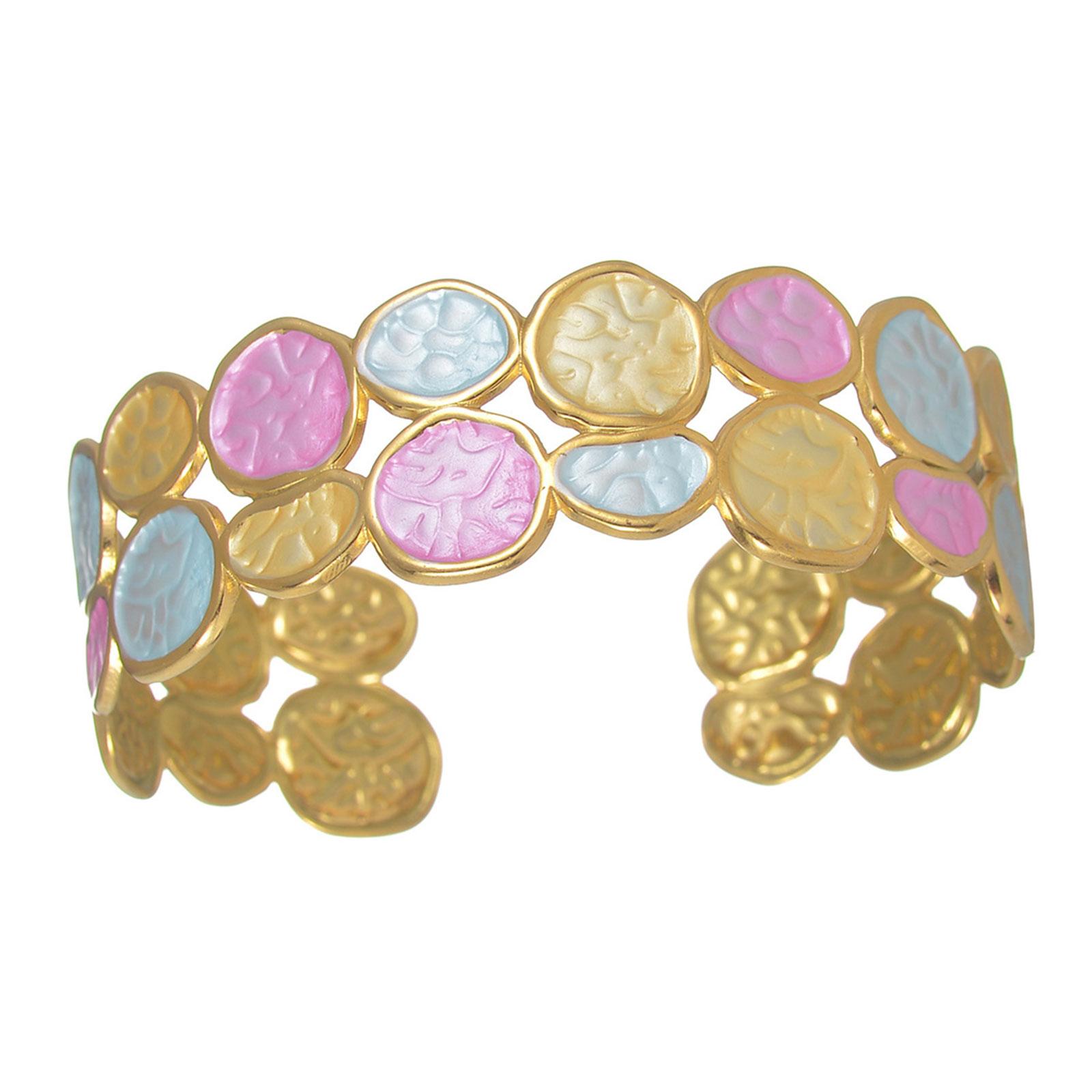 

Trendy Open End Bracelet With Drip Painted Finish Versatile Wristband Unisex Accessory For Gifting Or Personal Use