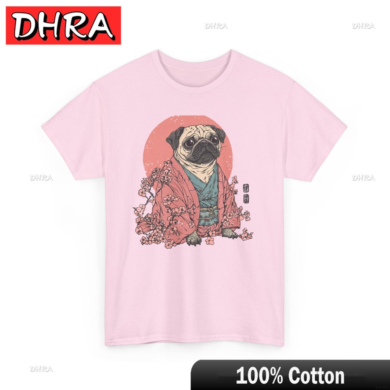

Pug Wearing Kimono Japanese TShirt Japan Travel Aesthetic Shirt Creative Trendy Fresh Tshirt Trendy Bold Chic Top Festival Look 4XL