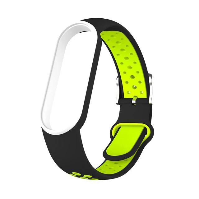 Silicone Strap for Xiaomi Mi Band 3 4 5 6 7 Bracelet Sport Miband 6 7Replacement Wristband Double Buckle Correa Belt Accessorise