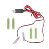 Double 4.5V Virtual Battery Replacement Cord Power by USB for Electronics Such As Fan Clocks and Scales