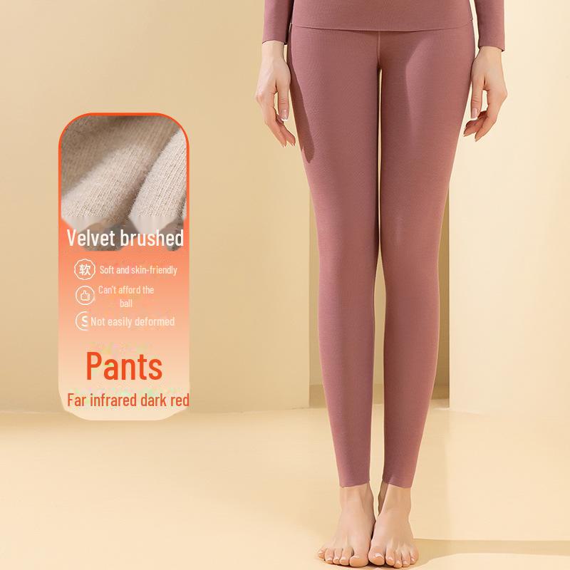 "Women's German Velvet Warm Pants: Infrared Heating, Thickened with Velvet, Antibacterial Cotton Bottoms for Autumn and Winter"