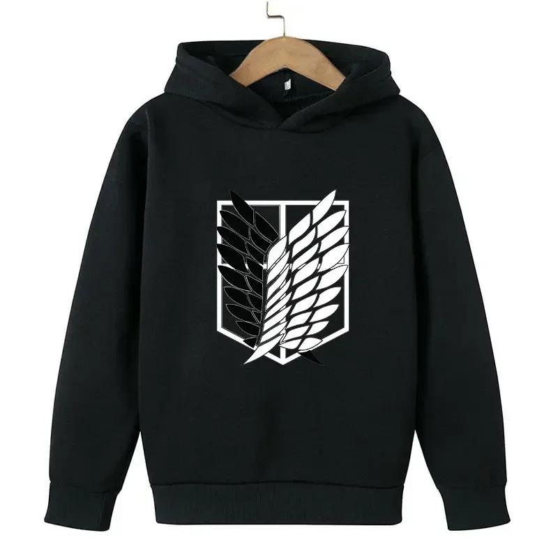 Attack Titan Aufdruck Jungen und Mädchen Frühling und Herbst Kapuzenpullover
