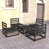 VidaXL Garden Lounge Set 5 Pcs Outdoor Furniture Set Patio Furniture Garden Furniture Terrace Furniture Black 3075268