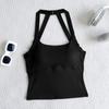 New Neck Sports Yoga Sleeveless Backless Kink Top Super Soft Nylon Fitness Outdoor