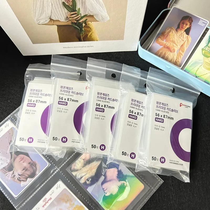 Korea Clear Kpop Photo Card Sleeve Anti-scratch Transparent Protector Bag For Popcorn Diy Game FootBall Korean idol Card Holder