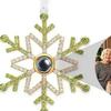 Colorful Pearl Snowflake Projection Christmas Ornament Pendant Gift