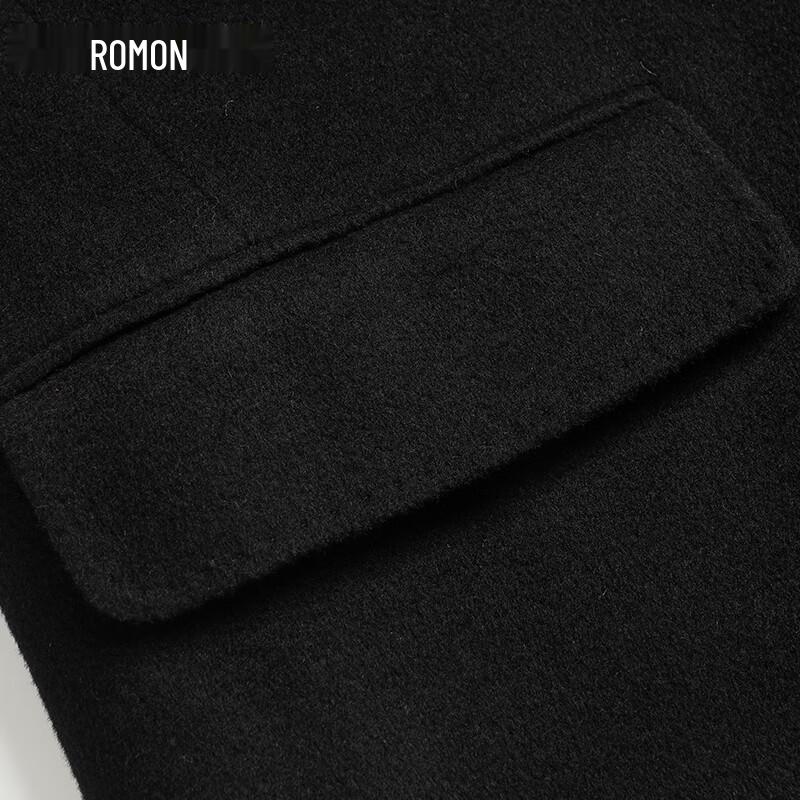 Luomeng Men's Mid-Length 100% Wool & 90% Down Winter Coat