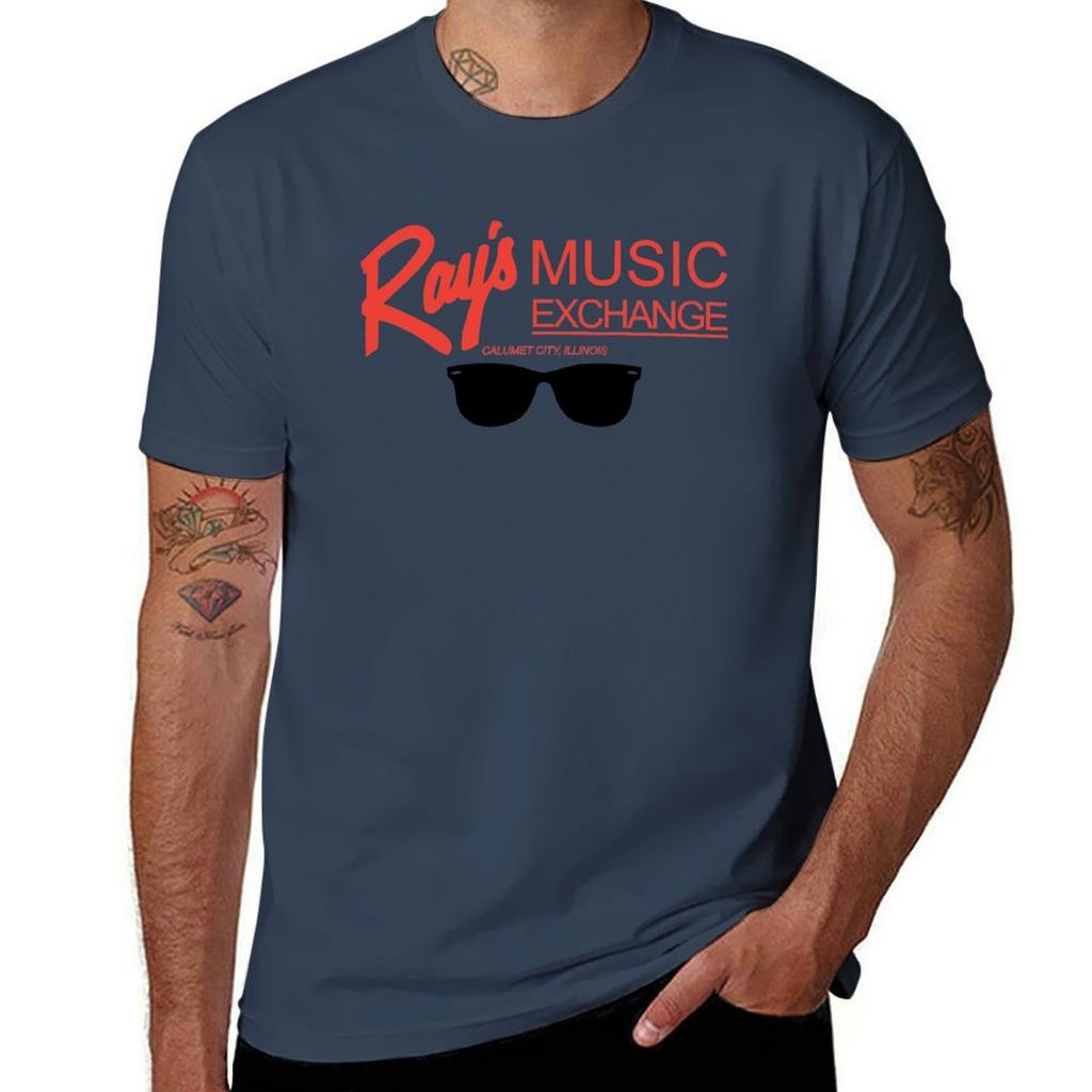 Ray's Music Exchange T-shirt Black Cotton T-shirt Plain For Man Package Cotton Tshirt 100% Funny T Shirts Dark Humor T-shirt
