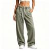 Damen locker sitzende Wide Leg Jogginghose Lässige Sporthose für, Training und Alltag