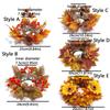 Fade Resistant Artificial Maple Mini Wreath Rustic Harvest Wreath Pumpkin Garland  Tabletop Decor