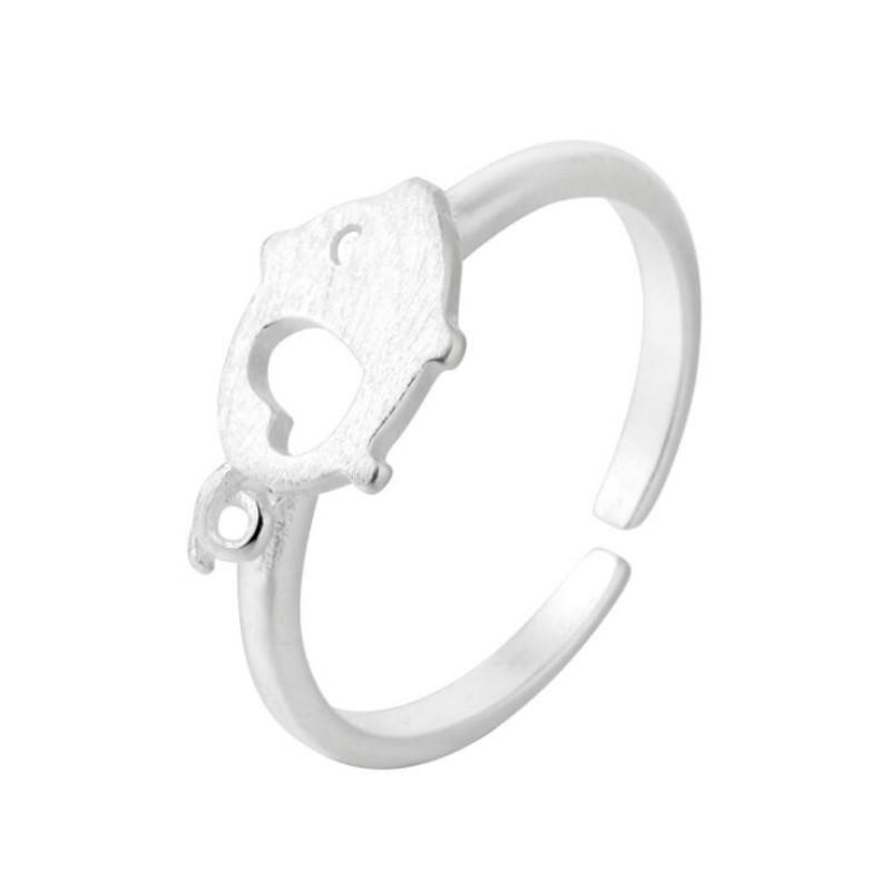 Personality Creative Popular Exquisite 925 Sterling Silver Jewelry Pull Fresh Joints Pig Animal Accessories Opening Rings  R269