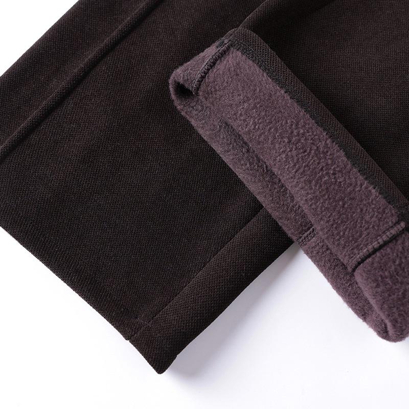 Velvet Winter Curved Blade Pants for Middle-Aged Women: Plus Size Slimming Wide-Leg Pants