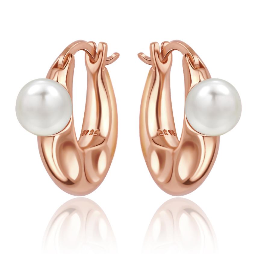New 925 Silver Pearl Set Charms Ring Heart Earrings Beads Romantic Pendant Fit Bracelets Necklace Fine Jewelry Gift