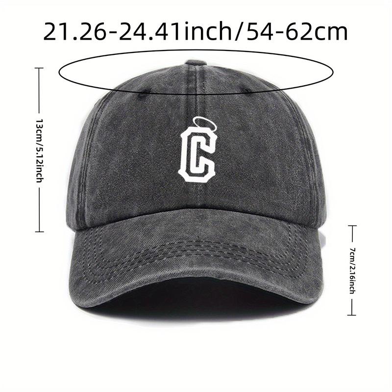 Washed Denim Baseball Cap Outdoor Casual Printed Hat Men and Women Same Style Korean Style Sun Hat Sports Peaked Cap